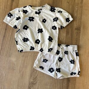 Jessica Simpson Kids Floral Black and White Set‎ | Size 6x